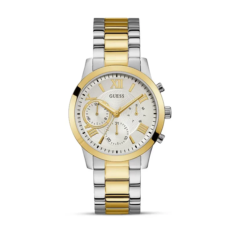 Guess Solar Crystal White Dial Ladies Watch | W1070L8